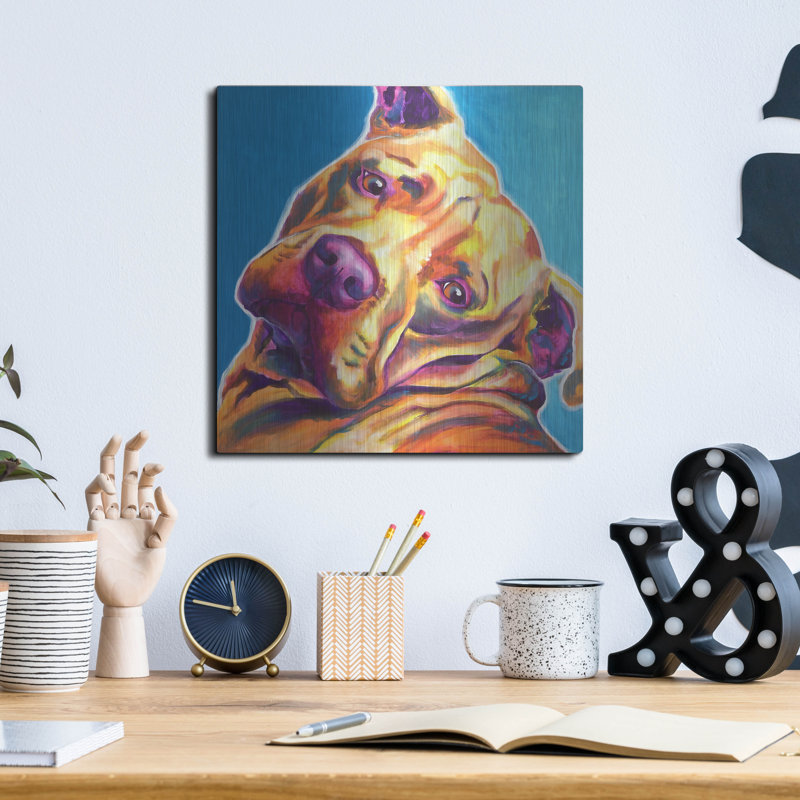«Pit Bull - Dozer» par Dawg Painter, H 12 po x l 12 po