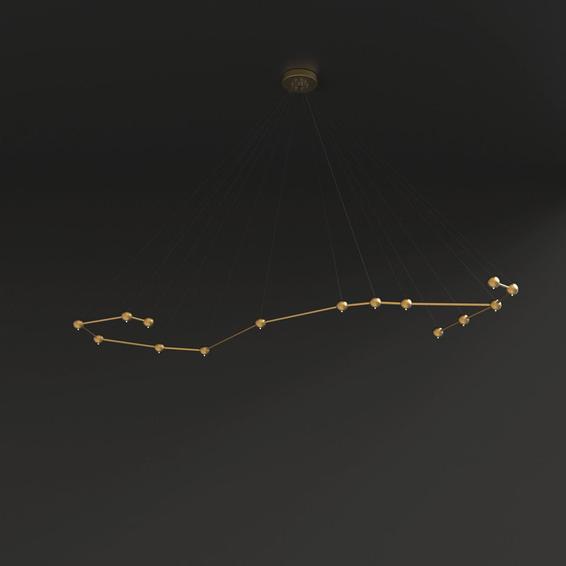 15 - Light Unique Geometric Chandelier