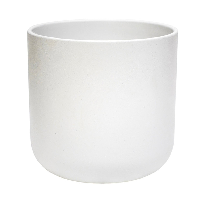 Lisbon Ceramic Indoor Planter, 26cm H 26cm D, White