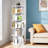 Black Rotating Bookshelf, 360 Display 5 Tier Rotating Bookshelf Tower, Floor Standing Revolving Bookcase, Wooden Small Bookshelf For Small Spaces, And Living Room-591380776