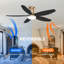 Ventilateur de plafond encastré à profil bas 36/42/48 po avec lumière et télécommande, silencieux, facile à installer-647977737-669003813