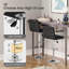 Set Of 2, Breakfast Bar Stool With Armrest And Back Swivel Gas Lift Leather Kitchen Bar Stool-1545071157