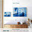 Lignes bleues abstraites Avery