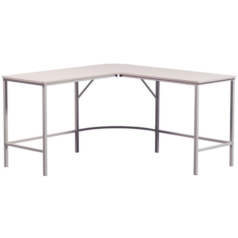 Mike L-Shaped Metal Base Writing Desk