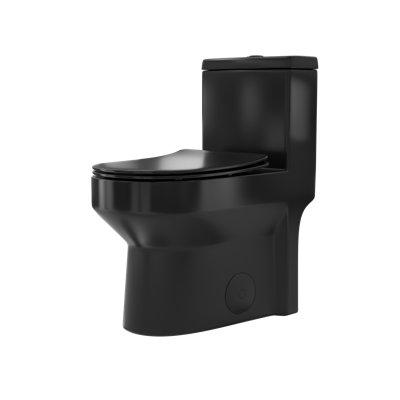 DeerValley Liberty Compact Toilets One-Piece Toilet With High-Efficiency Flush Round Toilet for Space-Saving Floor Mounted (Seat Included)
