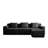 Corduroy Modern 3-Seat Deep Seat Boneless Sofa With 3 Throw Pillows & 1 Movable Ottoman-1182539319