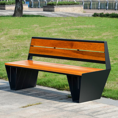 Banc en bois massif moderne et simple