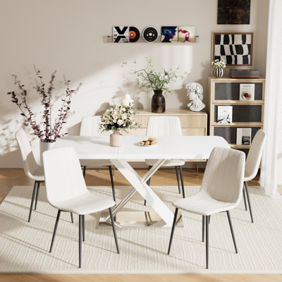 Rectangular Extendable Dining Table set