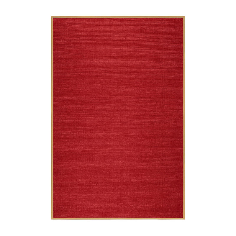Tapis rouge uni lavable à la machine, Rectangulaire 7 pi x 10 pi