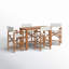 Capetown Counter Height Teak Outdoor Dining Set In Blue-840622109