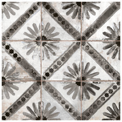 Carreau de céramique à motif pour mur et plancher 13 po x 13 po Harmonia