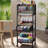 5-Tier Metal Rolling Craft Cart With Lockable Wheels & Adjustable Dividers - Multi-Functional Art Supply Organizer For Painting Studio/Kitchen/Dorm (Grey)