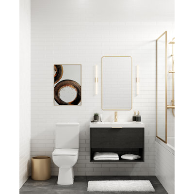 Modo 48" W Wall Mounted Single Bathroom Vanity