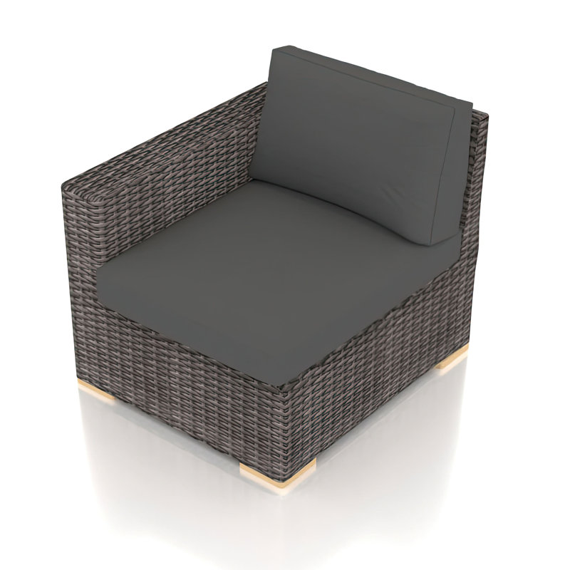 Chaise de terrasse avec coussins Sunbrella Marfik, Toile gris anthracite Sunbrella®