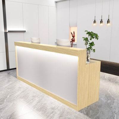 Bureau de réception moderne et ergonomique avec éclairage DEL