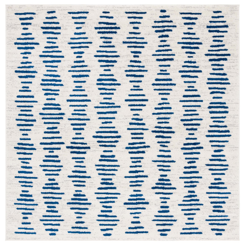 Jurrian Tulum Performance Abstract Rug, Square 6'7"