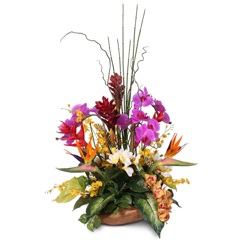 Exotic Silk Tropical Mixed Floral Arrangement