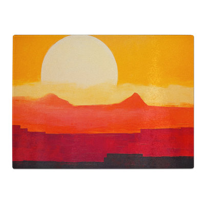 Sunset Minimalism No.3  Glass Chopping Board