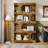 71" Tall Bookcase, 4-Tier S-Shaped Bookshelf-577478404