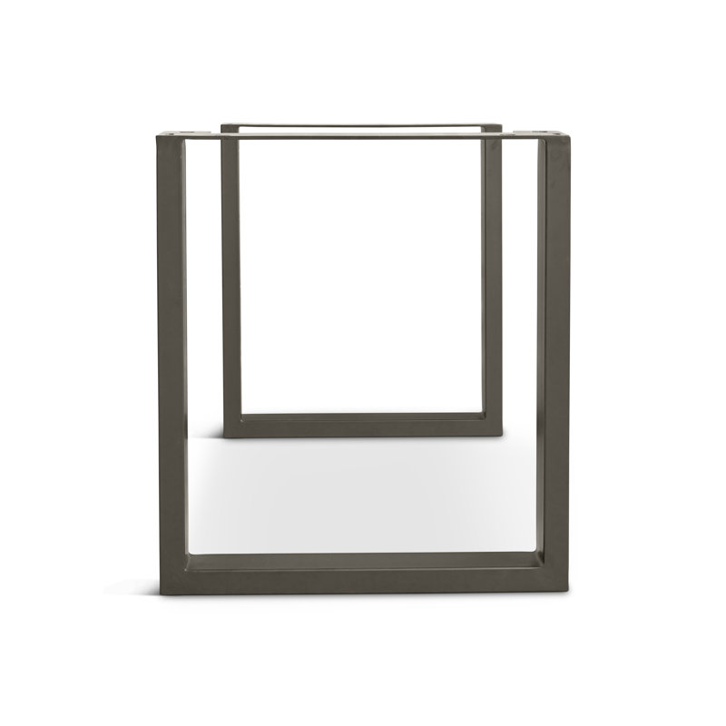U Dining 28.5" Rectangular Table Base, Pewter