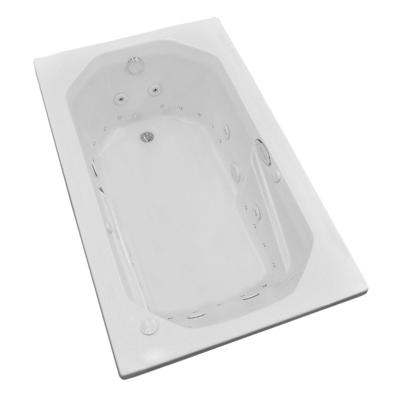 Montserrat 59.75'' x 35.5'' Acrylic Bathtub, Left