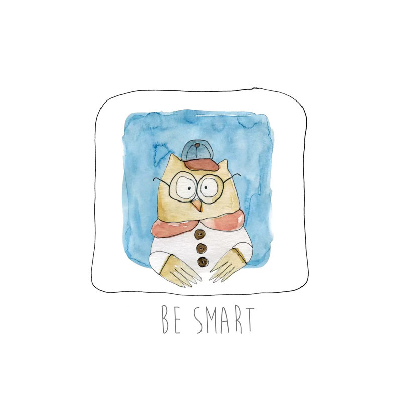 Be Smart by Carol Robinson - Wrapped Canvas Print, 30.48 cm H x 30.48 cm W
