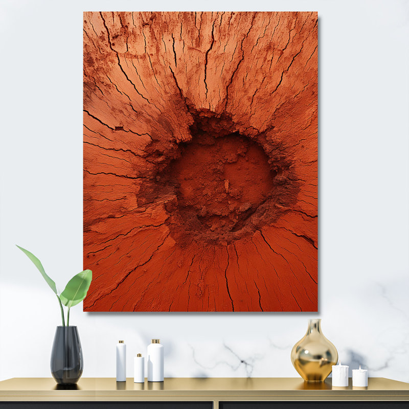 «Abstract Orange Graceful Woodland», reproduction d'art murale abstraite, Toile tendue, H 32 po x l 24 po x P 1 po