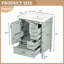Meuble-lavabo moderne de 24 po avec lavabo en céramique, porte à fermeture douce, 3 tiroirs, poignées dorées et support de porte pour un rangement peu encombrant-1108684107