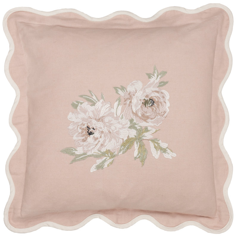 Adele Down Blend Floral Pink Square Throw Cushion