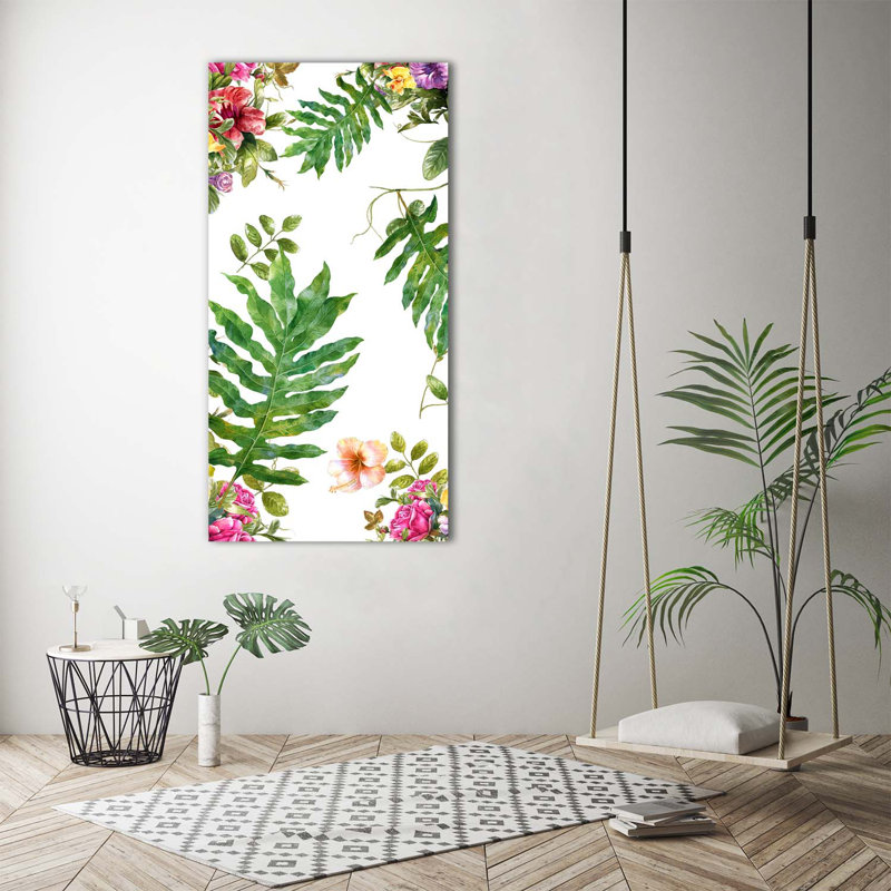 Tropical Flowers - Wrapped Canvas Print