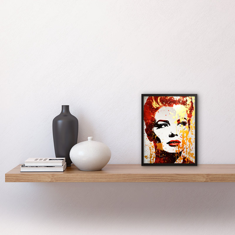 Sechovicz Woman With Red Lipstick Retro Glam Face Portrait Teen - Single Picture Frame Print