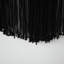 Art surdimensionné en macramé noir tissé à la main en fibre de coton