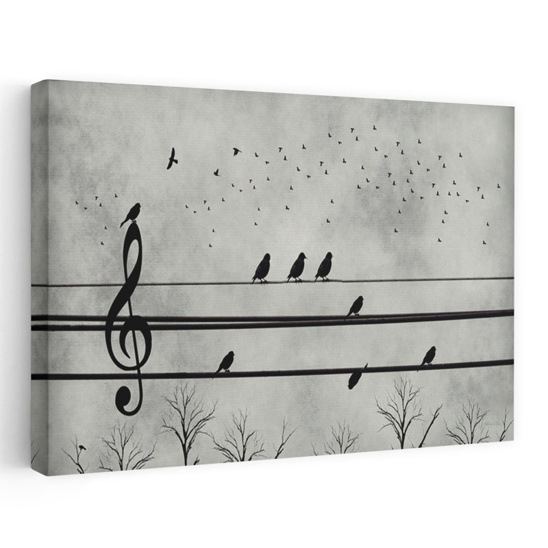 Chanson avant le coucher du soleil - Art contemporain, H 24 po x l 36 po