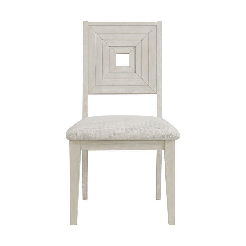 Chaise d'appoint de salle à manger en blanc antique Red Barrel Studio® Rhiannon (2 par boîte)