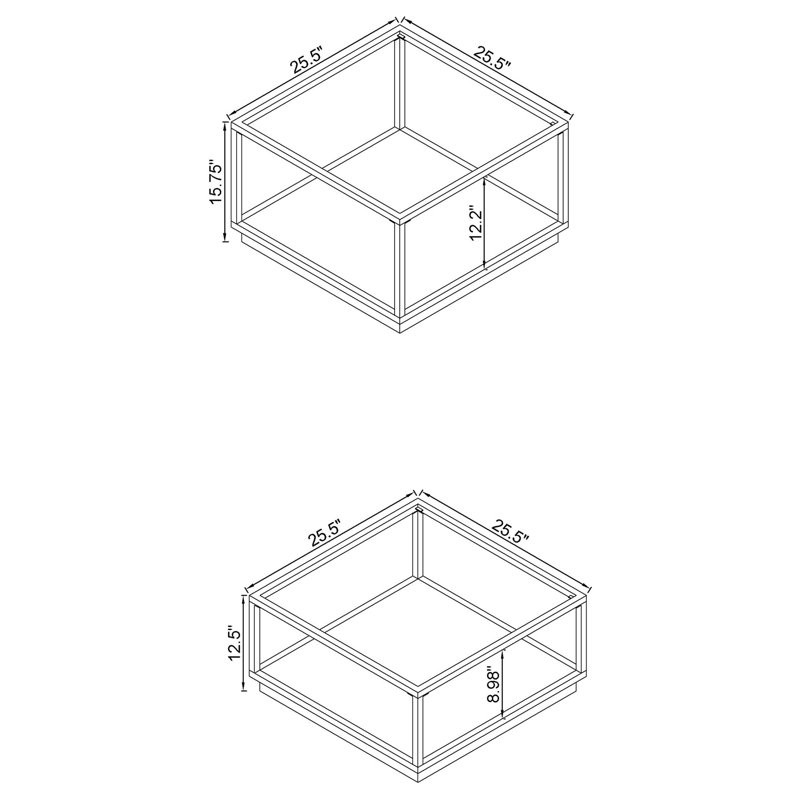Ensemble de tables basses 2 pièces Emeline