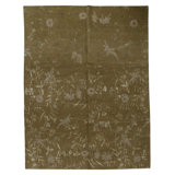 Handmade Silk and Wool Area Rug