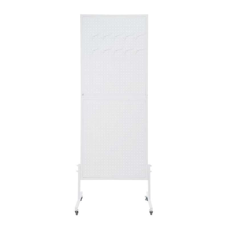 Retail Display Stand With T-Base And Wheels, Natural