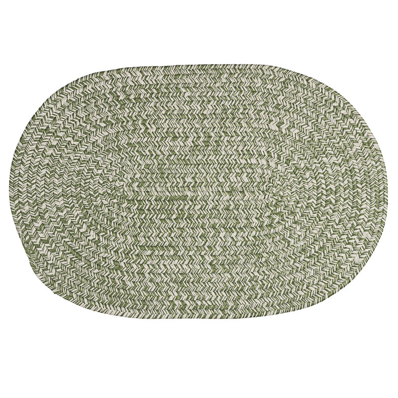 Tapis d'entrée / extérieur Traver Tweed, Vert mousse / blanc cassé, L 45 po x L 70 po