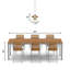 Virna 11.8"W 1-Light Glass and Metal Pendant