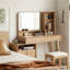 Commode Commode de table 100% chêne massif Dessus de table de bureau Commode de table compacte Accessoires de commode Largeur de rangement 90 cm Tiroir de rangement en bois naturel