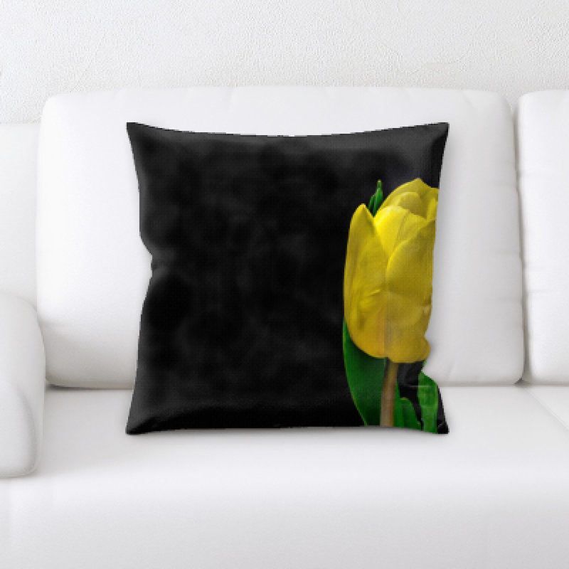 Coussin décoratif fleur à fond