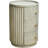 Round 3 - Drawer Side Table - Wood Construction, Modern Style Nightstand, 16" Dia X 21" H, For Living Room & Bedroom