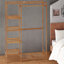 Mynire 6 Tier Clothes Rack Garment Rail Open Bamboo Wardrobe With 4 Shelves Bedroom Furniture