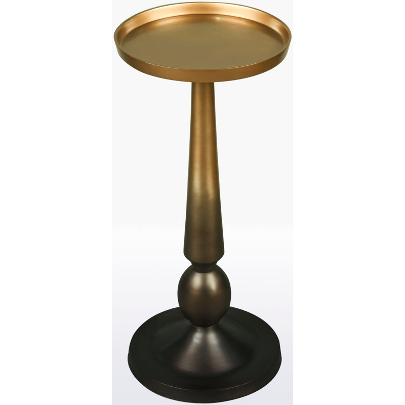 Molino MLNO-002 21"H X 10"W X 10"D End Table, Gold/Black