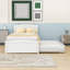 Lit plateforme simple en bois avec lit gigogne simple-292894539