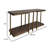 Nexa Sofa Table, Bottom Shelf, 60 Inch Rectangular Top, Brown, Gold Metal