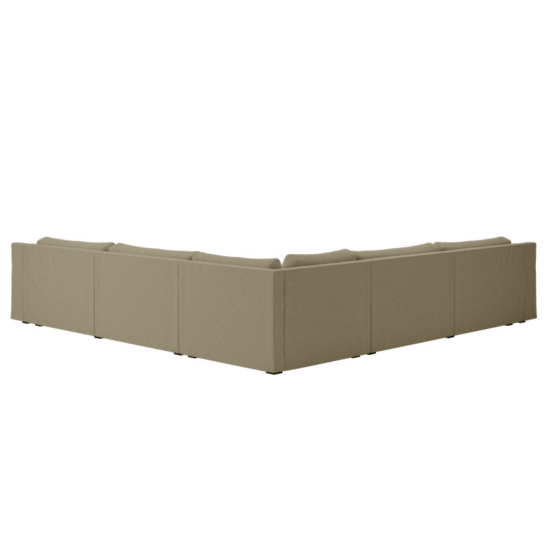 Canapé modulaire de coin 126 po Elevate, Farro Upcycled Poly