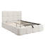 Beige Upholstered Bed-136085887