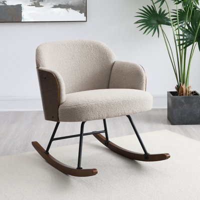Chaise berçante rembourrée Valera