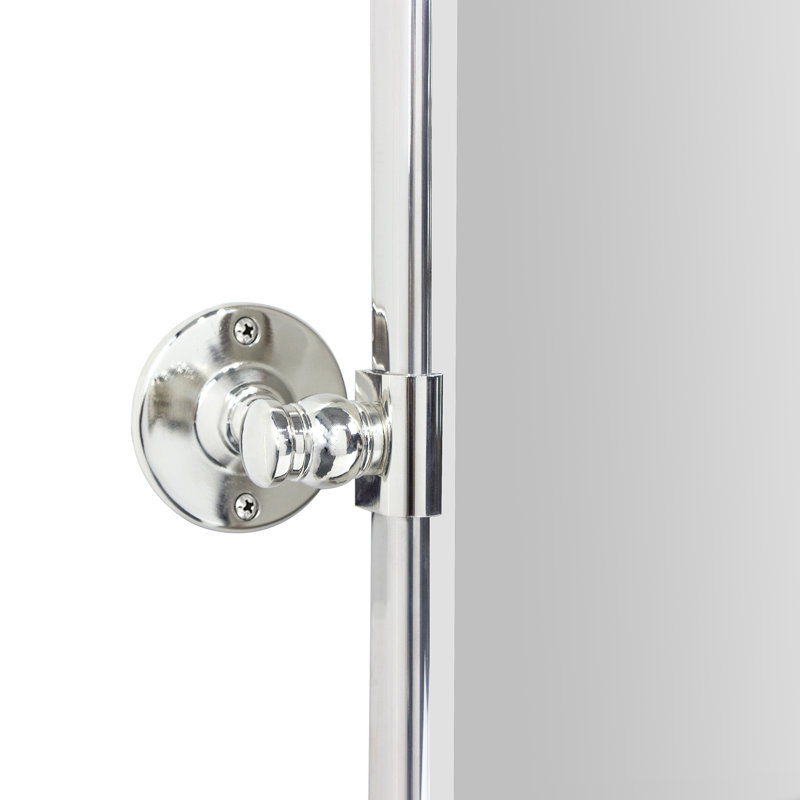 Miroir pivotant biseauté, 23 po x 35 po, Chrome